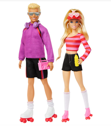 Barbie Fashionistas Set con 2 muñecas de moda y 6 accesorio