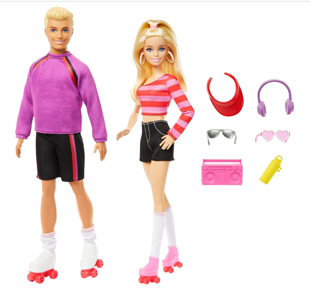 Barbie Fashionistas Set con 2 muñecas de moda y 6 accesorio