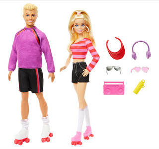 Barbie Fashionistas Set con 2 muñecas de moda y 6 accesorio