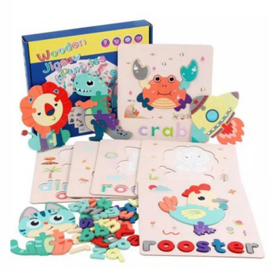 Rompecabezas Palabras Madera - La tienda de Mimar