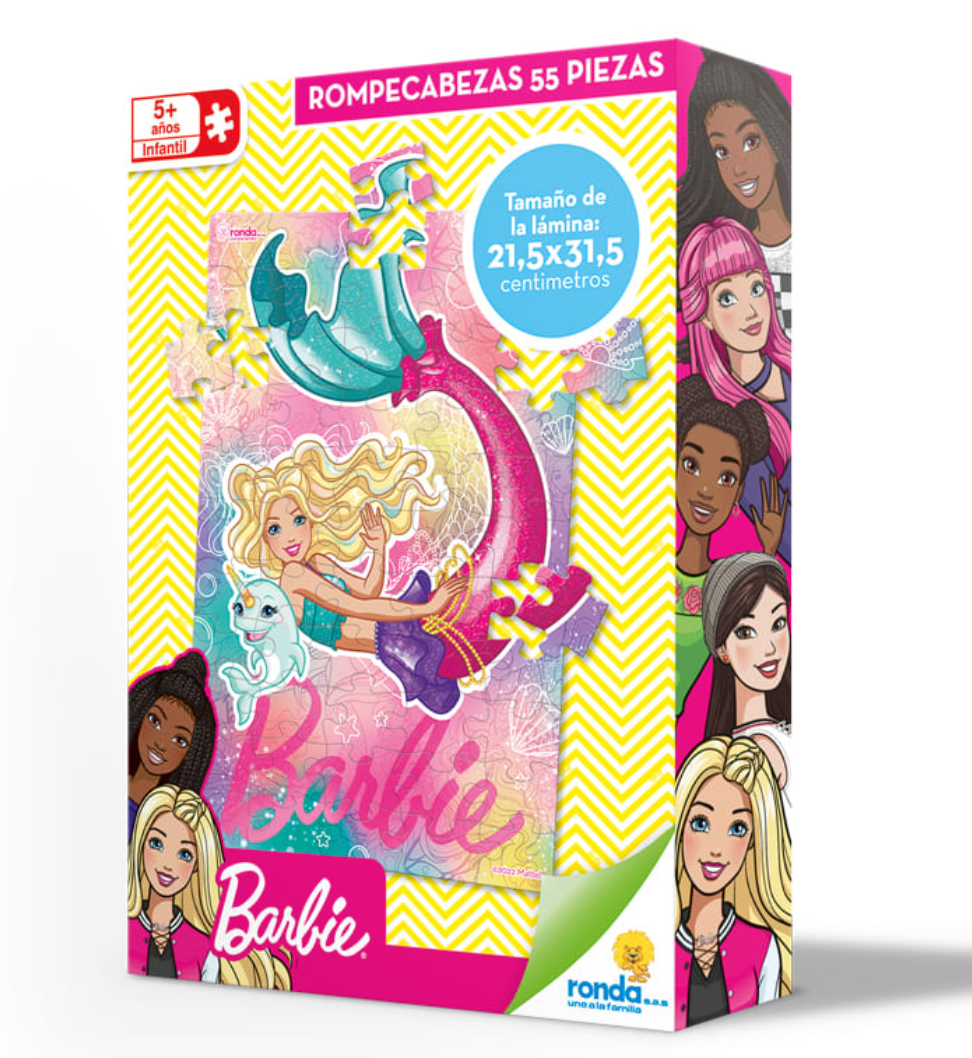 Rompecabezas x 55 Piezas Barbie - La tienda de Mimar