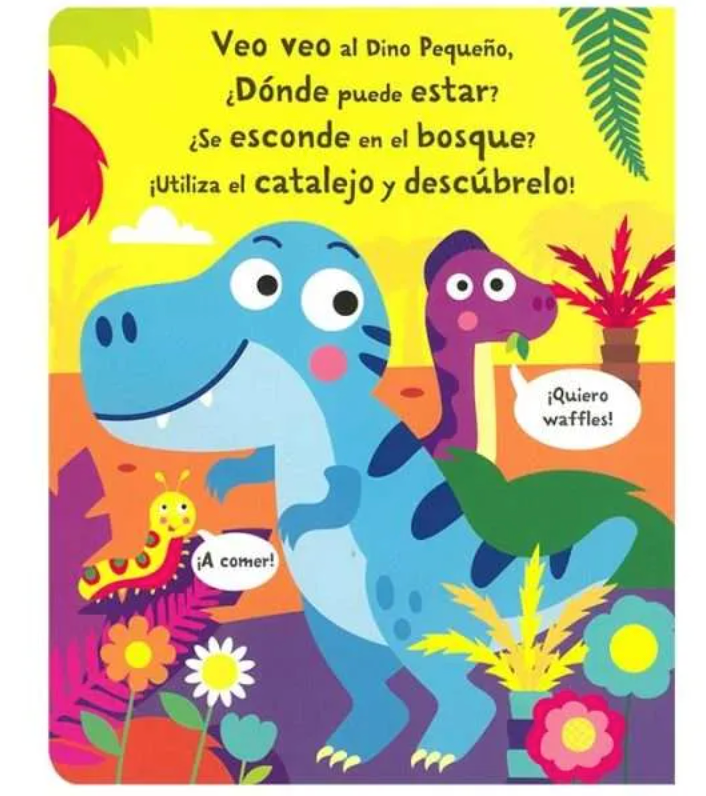 Dino Grande Libro con Linterna - La tienda de Mimar